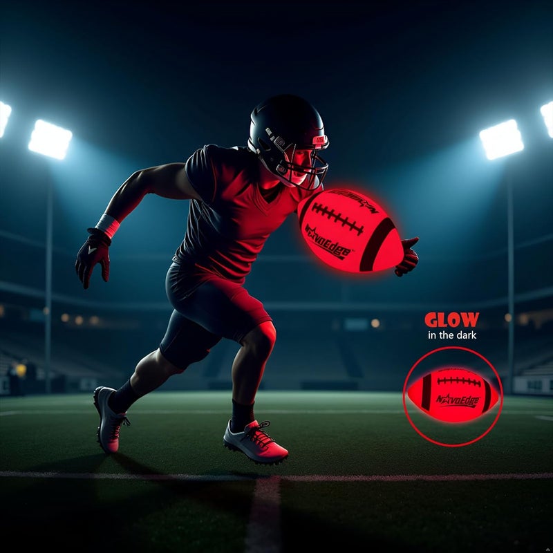 NovaEdge Glow in The Dark Sports Ball | USB-C Rechargeable LED Light-Up for Night, Regular Play by Day | Choose Football, Basketball or Soccer Ball | for Kids, Teens & Adults - Image 3